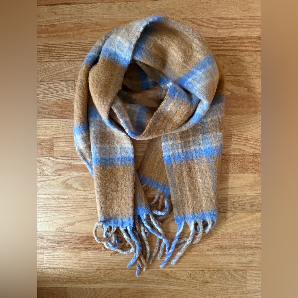 Madewell alpaca blend plaid scarf